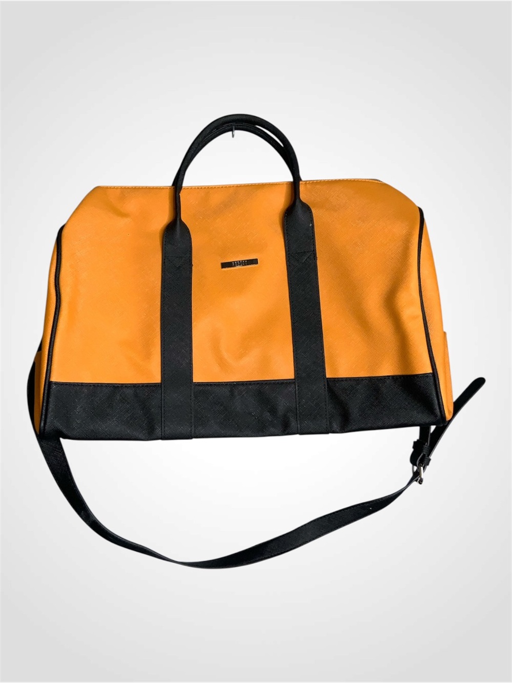 Benoss Men's Orange and Black Weekend Duffel Bag - Travel Carryall